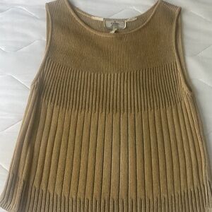 FENDI Auth gold knit tank top, sz. Small